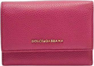 Dolce & Gabbana Pre-owned Leather Wallet - Dames - Vintage Accessoires - Roze - ONE Size - Leer - Vintage