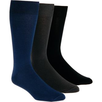 Lorenzo Uomo Assorted 3-Pack Cotton Blend Dress Socks in Taupe Multi at Nordstrom Rack