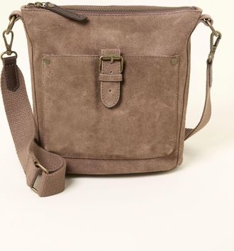 Fat Face FatFace Sienna Brown Suede Crossbody Bag
