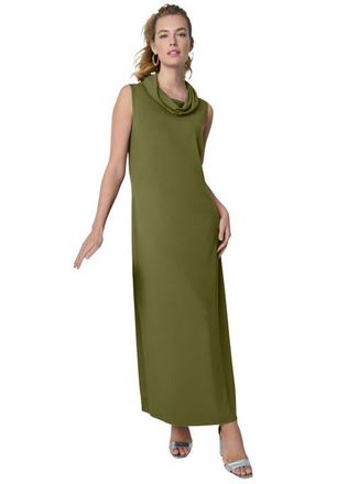 Jessica London Sleeveless Cowl Neck Maxi in Moss Green at Nordstrom, Size Medium