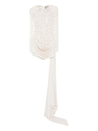 Nissa sequin-embellished lace mini dress - women - Polyester/Polyamide/Polyamide - 36 - White