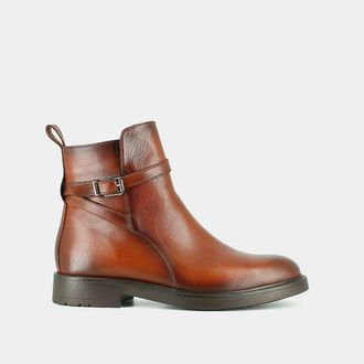 Jonak Clea leren platte bottines