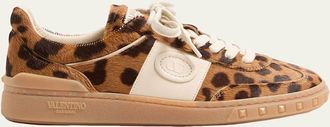 Valentino Garavani UpVillage Leopard Calf Hair Sneakers