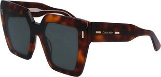 Calvin Klein Vierkante zonnebril - Dames - Zonnebrillen - Veelkleurig - 52 MM - Accessoires