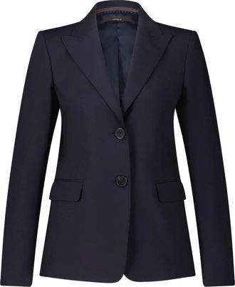 Windsor Elegante Wollen Stretch Blazer - Dames - Blazers - Blauw - 2XS - Wol - Jassen