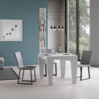 Itamoby Tavolo spimbo 90X90 allungabile a 180 cm Bianco Frassino