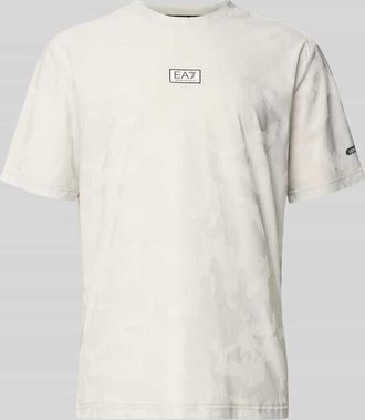 Emporio Armani T-Shirt mit Rundhalsausschnitt und Label-Detail in Hellgrau, Gr&ouml;&szlig;e XXXL