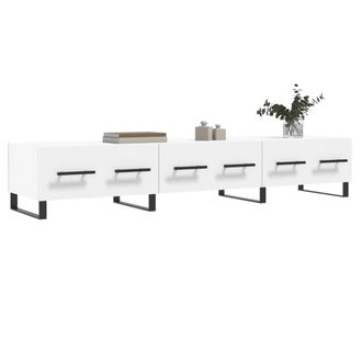 Berkfield Home TV Cabinet White 150x36x30 cm Engineered Wood | Size: 150 x 36 x 30 cm