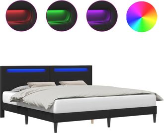 vidaXL Estructura De Cama Negro 180 X 200 Cm Cuero Sint&eacute;tico Vidaxl