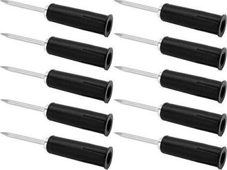OEM 10 Conectores Banana Con Punta De Taladro, Apariencia De Pvc, Pines De Conversi&oacute;n Aislados De 2 Mm A 4 Mm Para Mult&iacute;metro, Color Negro