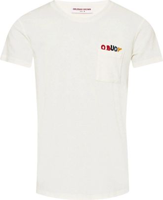 Orlebar Brown Mens O. buoy Classic Towelling Tee In White Sand