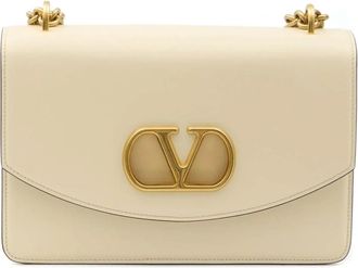 Valentino Vain Shoulder Bag - Dames - Tassen - Beige - Maat: ONE Size Leer