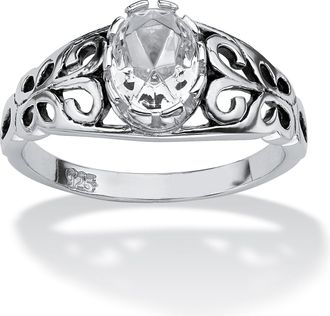 Palm Beach Jewelry Simulated Birthstone Sterling Silver Ring