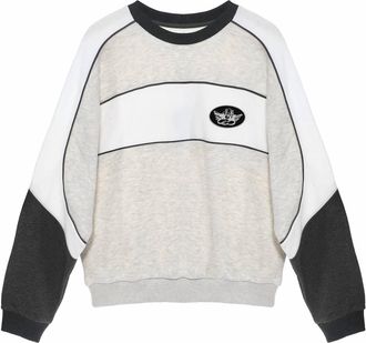 Boys Lie Womens First Pick Paneled Kara Crewneck Sweater In Heather