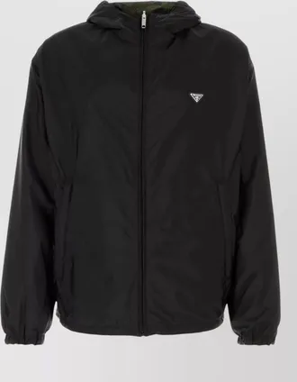 Prada recycled nylon reversible hooded jacket