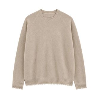 Adnym Atelier Adnym Atelier, Heren, Truien, Beige, Maat: L Katoen