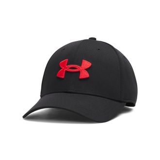 Under Armour Mens Blitzing Cap Stretch Fit, (005) Black / / Racer Red, Medium/Large