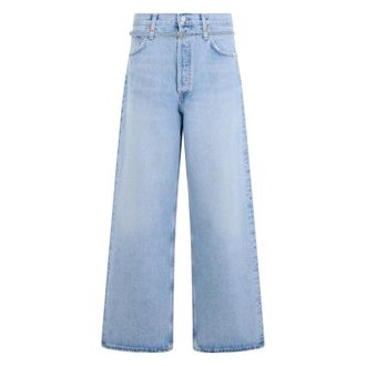 A Gold E Wide Jeans, female, Blue, Size: W27 Loose Jeans