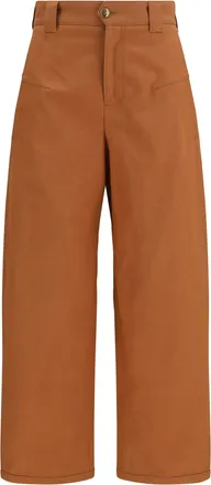 Chlo&eacute; Womens Pants Barrel-Leg Cotton Canvas Blushy Pink Trousers