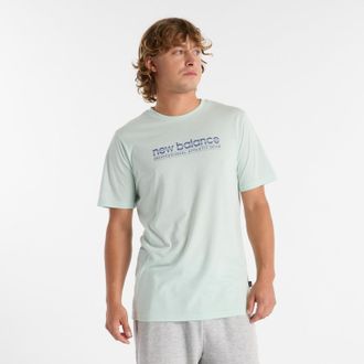 New Balance Laufshirt NEW BALANCE Heathertech Athletic Gear T-Shirt, Herren, Gr. L, clay ash (31, Obermaterial: 65% Polyester, 35% Baumwolle, Shirts Laufshirt