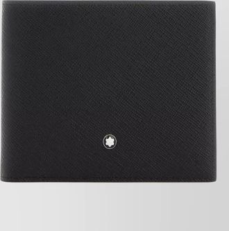 Montblanc leather wallet bi fold textured finish