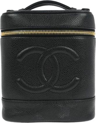 Chanel Pre-owned Vintage Leren Handtas - Dames - Vintage Handtas - Zwart - ONE Size - Leer - Vintage