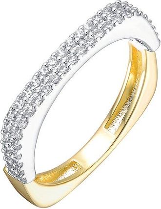 Rachel Glauber Plated Cz Statement Ring