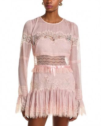 LoveShackFancy Sevilla Dress In Pink Nude