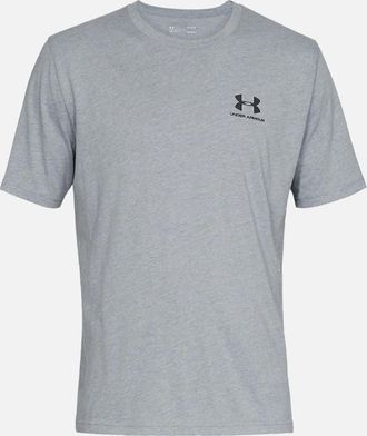 Under Armour Mens Under Armour Mens Sportstyle Short-Sleeved T-Shirt - Grey - Size: 40