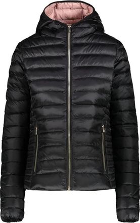 Ciesse Piumini Zwarte Chain Parka Jas met Capuchon voor Vrouwen - Dames - Winterjassen - Zwart - XS - Leer - Jassen