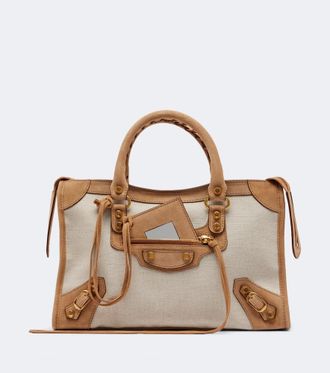 Balenciaga Le City Small canvas top-handle bag