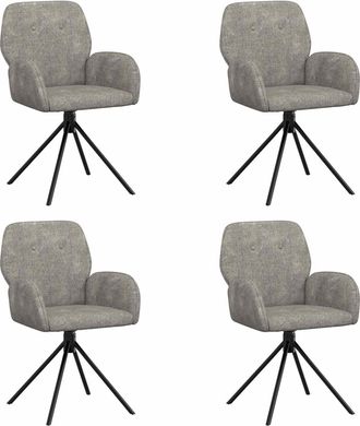 vidaXL Sillas De Comedor Giratorias 4 Uds. Cuero De Suede Sint&eacute;tico Vidaxl