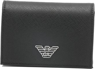 Emporio Armani Classic Wallet - Heren - Portefeuilles - Zwart - ONE Size - Polyester - Accessoires
