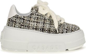 Casadei Womens Sneakers Nexus Boucl&eacute; Ivory-White Upper: Fabric Trainers Ivory/white