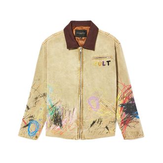 Cult of Individuality Cults Canvas Workwear Jacket in Scribble