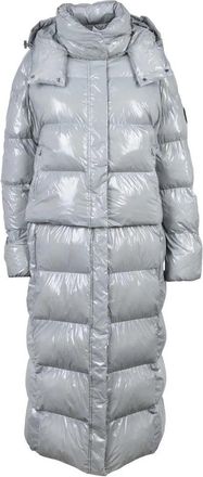 Patrizia Pepe Long Down Jacket - Light Grey