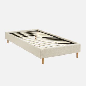 Sweeek Cama Con Somier, Acabado Borreguito