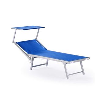 Mobili Rebecca Rebecca Mobili Tumbona Azul Aluminio Textilene Balc&oacute;n Playa 38x186x61