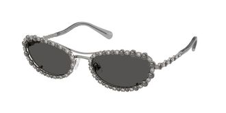 Swarovski SK7044 400987 Womens Sunglasses Gunmetal Size 56