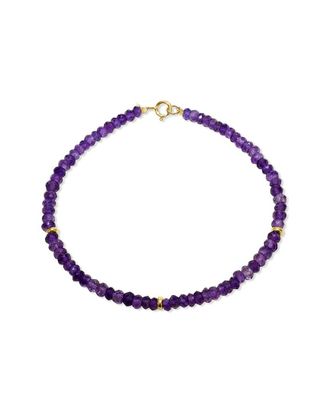 Jewelmak 14K African Amethyst Bracelet