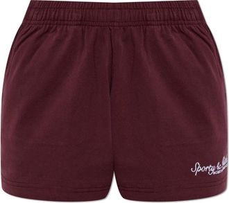 Sporty & Rich Korte Broeken, Dames, Rood, L, Katoen, Beverly Hills Tennis Shorts