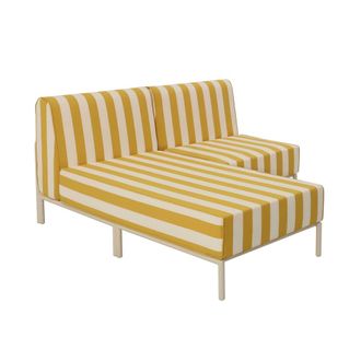 Oviala Conjunto de jard&iacute;n bajo modular a rayas para 2 personas amarillo