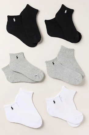 Polo Ralph Lauren Quarter Crew Socks, Set of 6