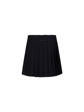 Maison Margiela Pleated Mini Skirt - Black