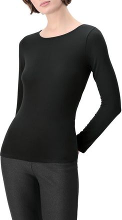 Oroblù Perfect Line Modal & Cashmere Blend T-Shirt in Black at Nordstrom, Size X-Small