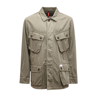 Fay Mam 1946082T Archive Linnenmix Field Jacket - Heren - Zomerjassen - Groen - XL - Linnen - Jassen
