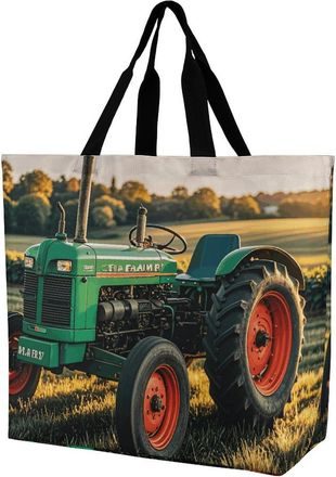 Generic Company Farm Tractor Shopping Bag Handle Tote Bag Waterproof Tote Bags For Picnic Work Travel