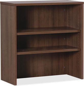 Lorell Essentials Series Stack-on Bookshelf - 36 x 1536 - 2 Shelve(s) - Material: MFC, Polyvinyl Chloride (PVC) - Finish: Walnut, Laminate - Stackable - For 