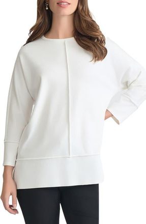 Jones New York Serenity Three Quarter Sleeve Knit Top in Nyc White at Nordstrom, Size X-Small