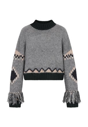 Izia Jumper Dames Grijs Veelkleurig